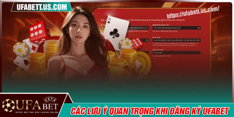 Vấn đề cần lưu ý khi thao tác đăng ký UFABET
